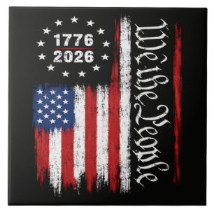 Wij Het Volk 1776 2026 Patriottische Vlag Tegeltje