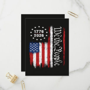Wij Het Volk 1776 2026 Patriottische Vlag Uitnodiging Briefkaart