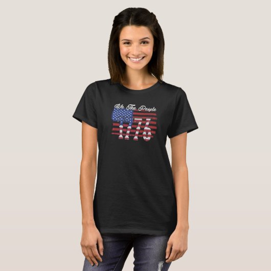 Wij, het volk 1776, Patriot Independence US Ameri T-shirt (Voorkant volledig)