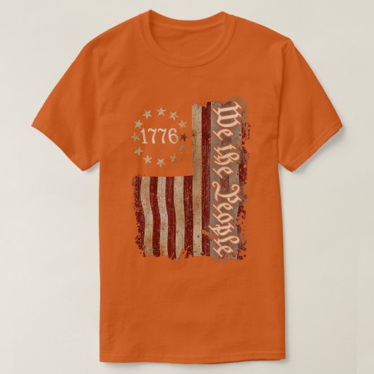 Wij, het volk 1776 Shirt Amerikaanse vlag op 4 jul (Design voorkant)