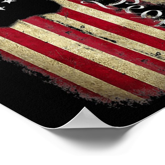 Wij, het volk 1776 Shirt Amerikaanse vlag op 4 jul Poster (Hoek)