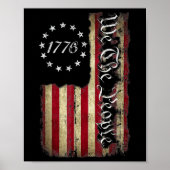 Wij, het volk 1776 Shirt Amerikaanse vlag op 4 jul Poster (Voorkant)