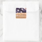 Wij het volk 1 vierkante sticker (Tas)