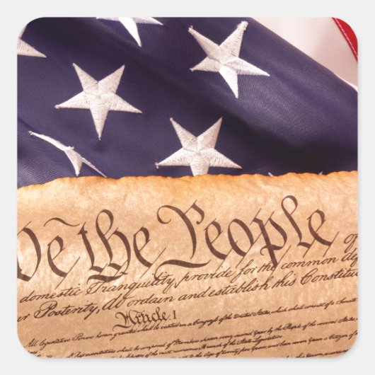 Wij het volk 1 vierkante sticker (Voorkant)