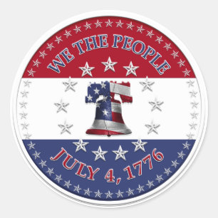 Wij Het Volk 4 juli 1776 Bel met 13 & 50 sterren Ronde Sticker