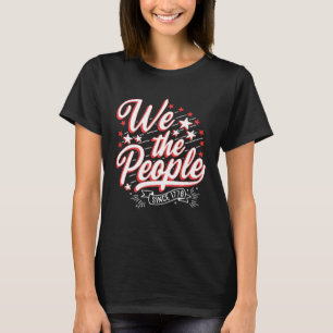 Wij Het Volk 4 juli Patriottisch Amerikaanse Grond T-shirt