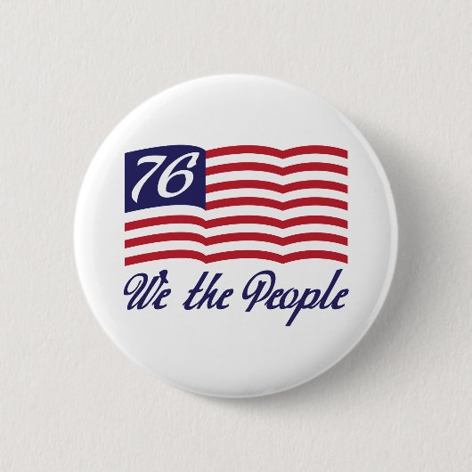 Wij, het volk '76 ronde button 5,7 cm (Voorkant)