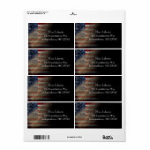 Wij, het volk,  Amerikaans vlaggenadres Etiket (Full Sheet)