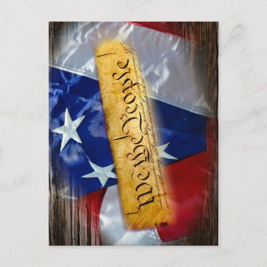 Wij Het Volk Amerikaanse Vlag Briefkaart (Voorkant)