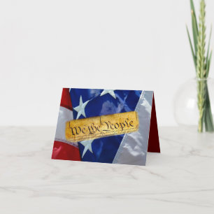 Wij Het Volk Amerikaanse Vlag Feestdagen Kaart