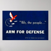 Wij, het volk...Arm for Defence -  WWII Poster (Voorkant)