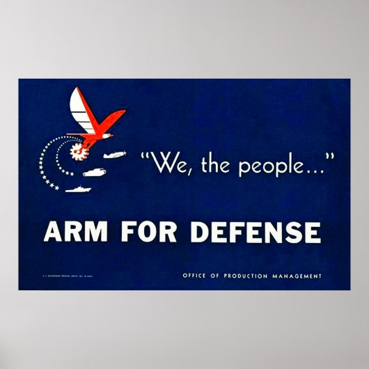 Wij, het volk...Arm for Defence -  WWII Poster (Voorkant)