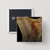 Wij, het volk...Barack Obama en de Grondwet Vierkante Button 5,1 Cm (Voorkant /achterkant)