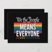 Wij, het volk, bedoelen iedereen met de Amerikaans Briefkaart (Voorkant / Achterkant)