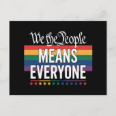 Wij, het volk, bedoelen iedereen met de Amerikaans Briefkaart (Voorkant)