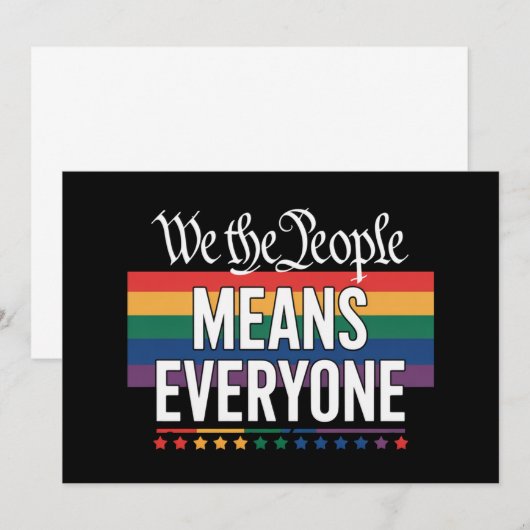 Wij, het volk, bedoelen iedereen met de Amerikaans Kaart (Voorkant / Achterkant)