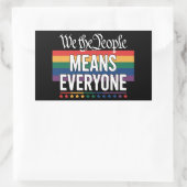 Wij, het volk, bedoelen iedereen met de Amerikaans Rechthoekige Sticker (Tas)