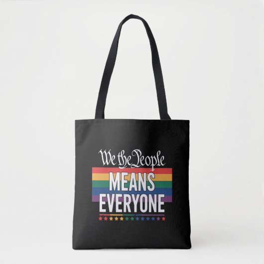 Wij, het volk, bedoelen iedereen met de Amerikaans Tote Bag (Voorkant)