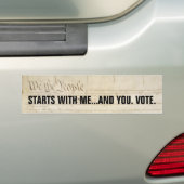 Wij, het volk, begint met jou en mij bumpersticker (Op auto)