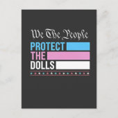 Wij Het Volk Beschermen De Poppen LGBT Transgender Aankondigingskaart (Voorkant)