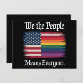 Wij, het volk, betekent dat iedereen in de VS geli Briefkaart (Voorkant / Achterkant)