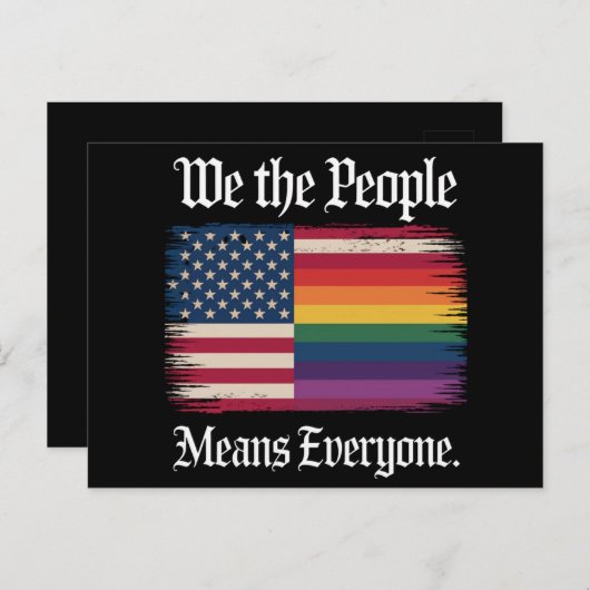 Wij, het volk, betekent dat iedereen in de VS geli Briefkaart (Voorkant / Achterkant)