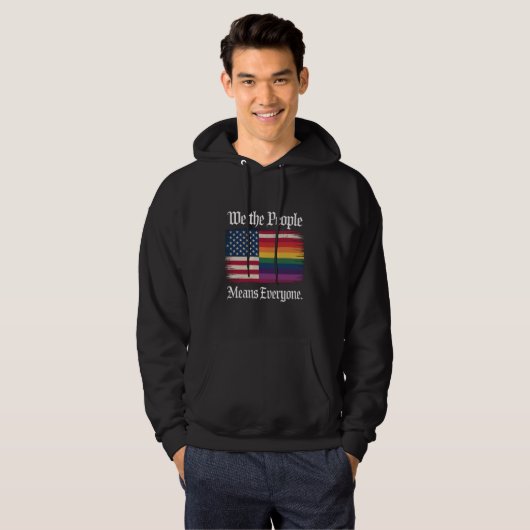 Wij, het volk, betekent dat iedereen in de VS geli Hoodie (Voorkant volledig)