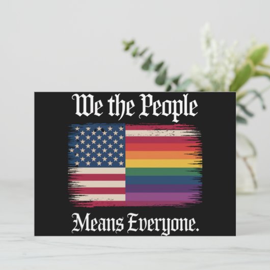 Wij, het volk, betekent dat iedereen in de VS geli Kaart (Staand voorkant)