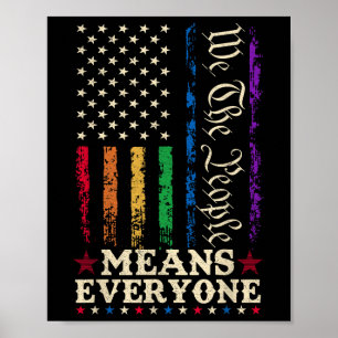 Wij Het Volk Betekent Iedereen Amerikaanse Grondwe Poster