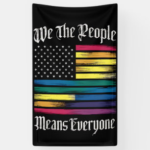 Wij Het Volk Betekent Iedereen LGBT Gay Pride Gesc Spandoek