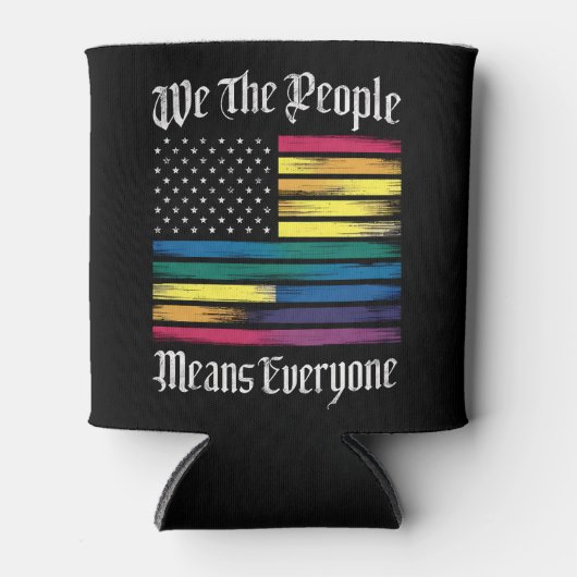 Wij, het volk betekent iedereen LGBT Gay Pride Gif Blikjeskoeler (Voorkant)