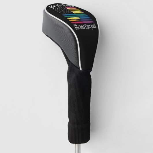 Wij, het volk betekent iedereen LGBT Gay Pride Gif Golfheadcover (Schuin)