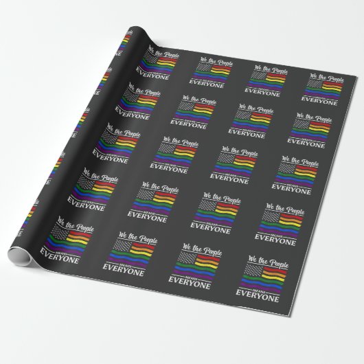 Wij, het volk, betekent iedereen LGBTQ Pride Maand Cadeaupapier (Uitgerold)