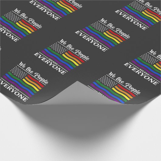 Wij, het volk, betekent iedereen LGBTQ Pride Maand Cadeaupapier (Hoek)