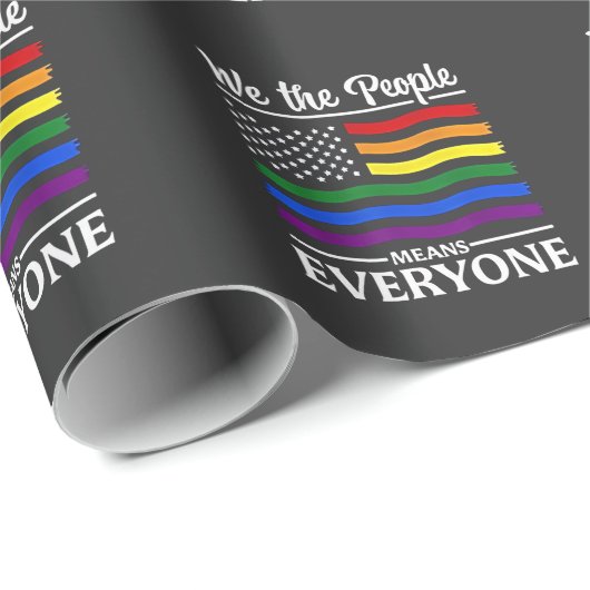 Wij, het volk, betekent iedereen LGBTQ Pride Maand Cadeaupapier (Rol Hoek)