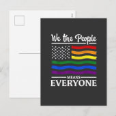 Wij, het volk, betekent iedereen LGBTQ Pride Month Feestdagenkaart (Voorkant / Achterkant)