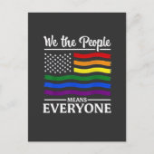 Wij, het volk, betekent iedereen LGBTQ Pride Month Feestdagenkaart (Voorkant)