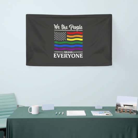 Wij Het Volk Betekent Iedereen Maand van de LGBTQ  Spandoek (Beurs)