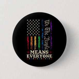 Wij Het Volk Betekent Iedereen Ons Grondwet Lgbt Ronde Button 5,7 Cm