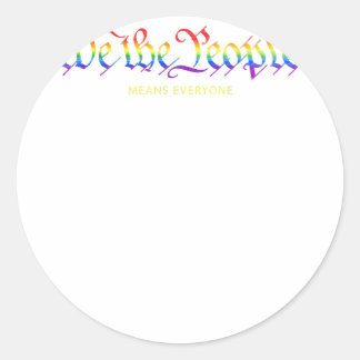 Wij, het volk, betekent iedereen Rainbow Gay Pride Ronde Sticker