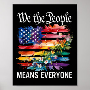 Wij Het Volk Betekent Iedereen Regenboog Lgbt Homo Poster
