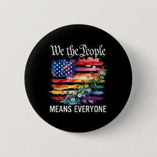 Wij Het Volk Betekent Iedereen Regenboog Lgbt Homo Ronde Button 5,7 Cm