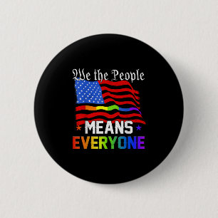 Wij Het Volk Betekent Iedereen VS Grondwet Lgbt Ronde Button 5,7 Cm