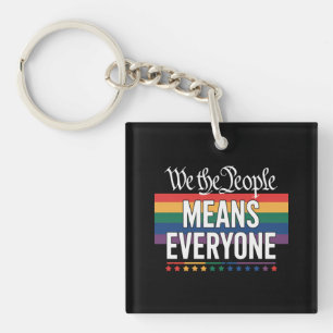 Wij Het Volk Betekent Iedereen VS Grondwet LGBT Sleutelhanger