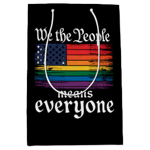Wij Het Volk Betekent Iedereen VS Vlag LGBTQ Medium Cadeauzakje