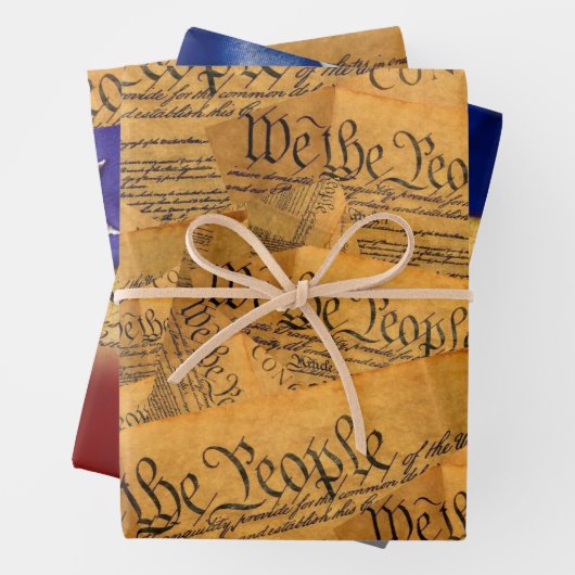Wij, het volk, de Amerikaanse grondwet Inpakpapier Vel (In situ)