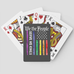 Wij het Volk Dienen Geen Koning Lgbt Democraten Pr Pokerkaarten