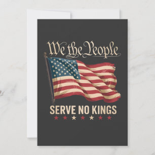 Wij Het Volk Dienen Geen Koning USA Patriottisch Bedankkaart