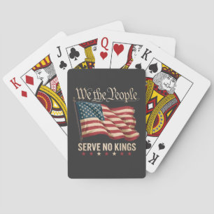 Wij Het Volk Dienen Geen Koning USA Patriottisch Pokerkaarten