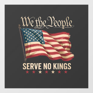 Wij Het Volk Dienen Geen Koning USA Patriottisch Raamsticker